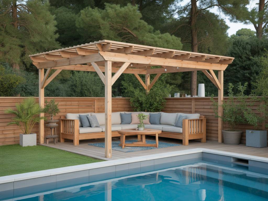 Pergola bois pas cher : solutions et bons plans pour couvrir votre piscine sans exploser votre budget